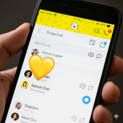 Yellow Heart on Snapchat