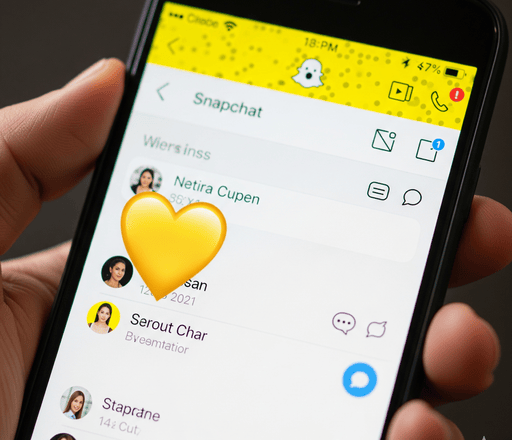 Yellow Heart on Snapchat